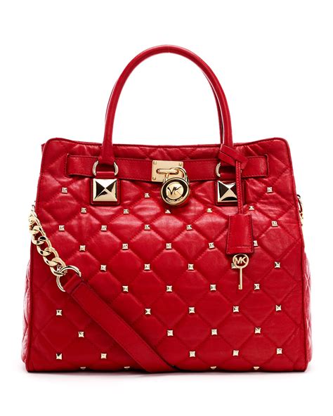 michael kors hamilton tote handbag|Michael Kors Hamilton studded tote.